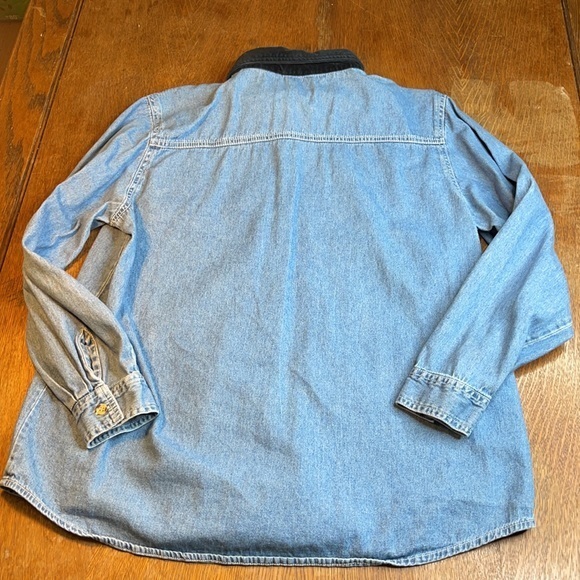 Bobbie Brooks Christmas Jean Shirt with Velvet Collar Size XL - Picture 9 of 9